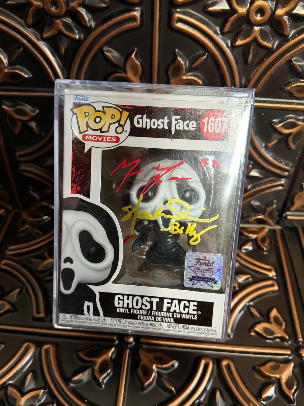 Funko Pop! Movies Ghost Face #1607 Autographed Vinyl Figure - Black & White